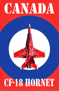 Canada CF-18 Hornet Graphic Art Print