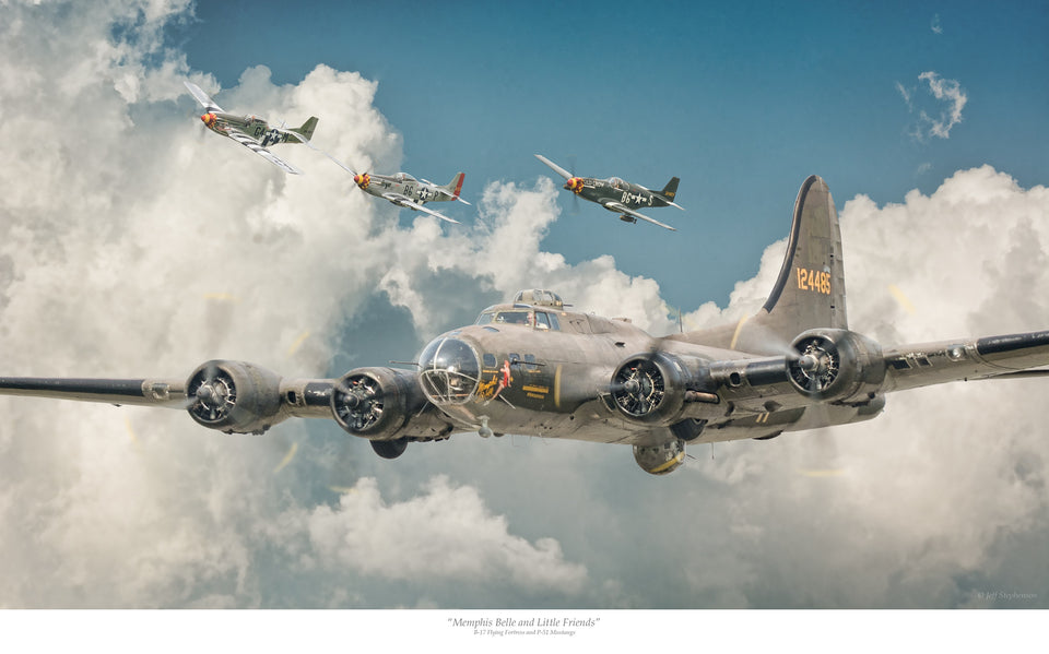 Memphis Belle and P-51 Mustangs