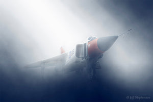 Avro Arrow with foggy surroundings
