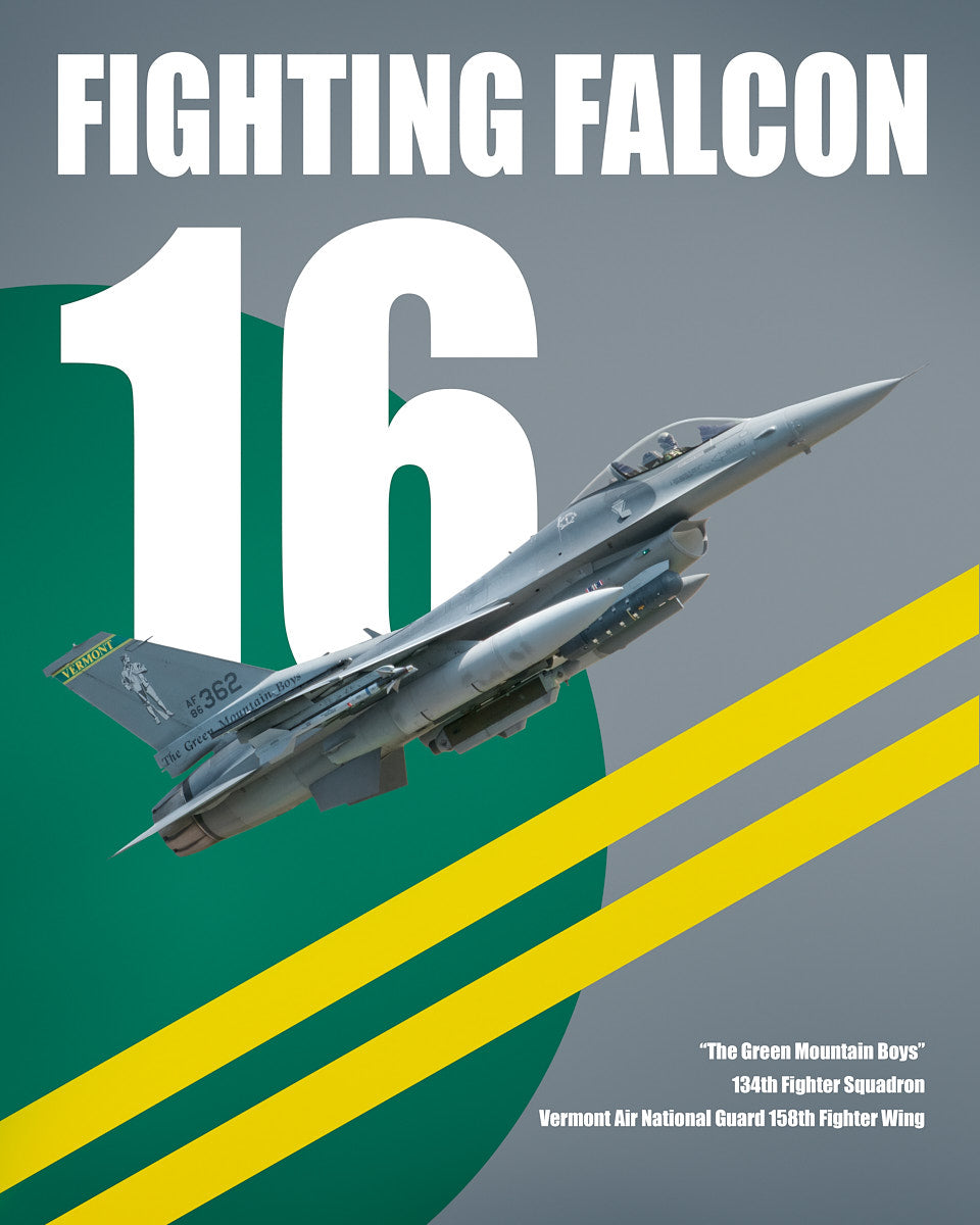 Fighting Falcon F-16 Graphic Art Print