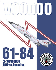CF-101 Voodoo 416 Lynx Squadron Graphic Art Print