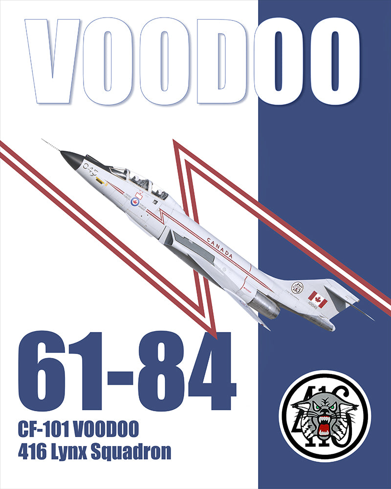 CF-101 Voodoo 416 Lynx Squadron Graphic Art Print