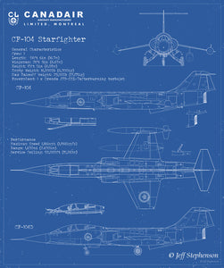 Canadair CF-104 Starfighter Blueprint